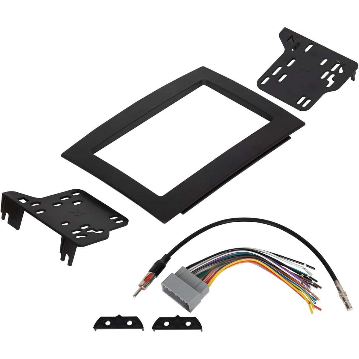 Double Din Dash Kit Compatible with 2006-2010 Dodge Ram 1500 2500 3500 Chassis Cab Crew Cab Pickup Radio Dash Installation Kit w/Wiring Harness Black