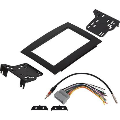 Double Din Dash Kit Compatible with 2006-2010 Dodge Ram 1500 2500 3500 Chassis Cab Crew Cab Pickup Radio Dash Installation Kit w/Wiring Harness Black