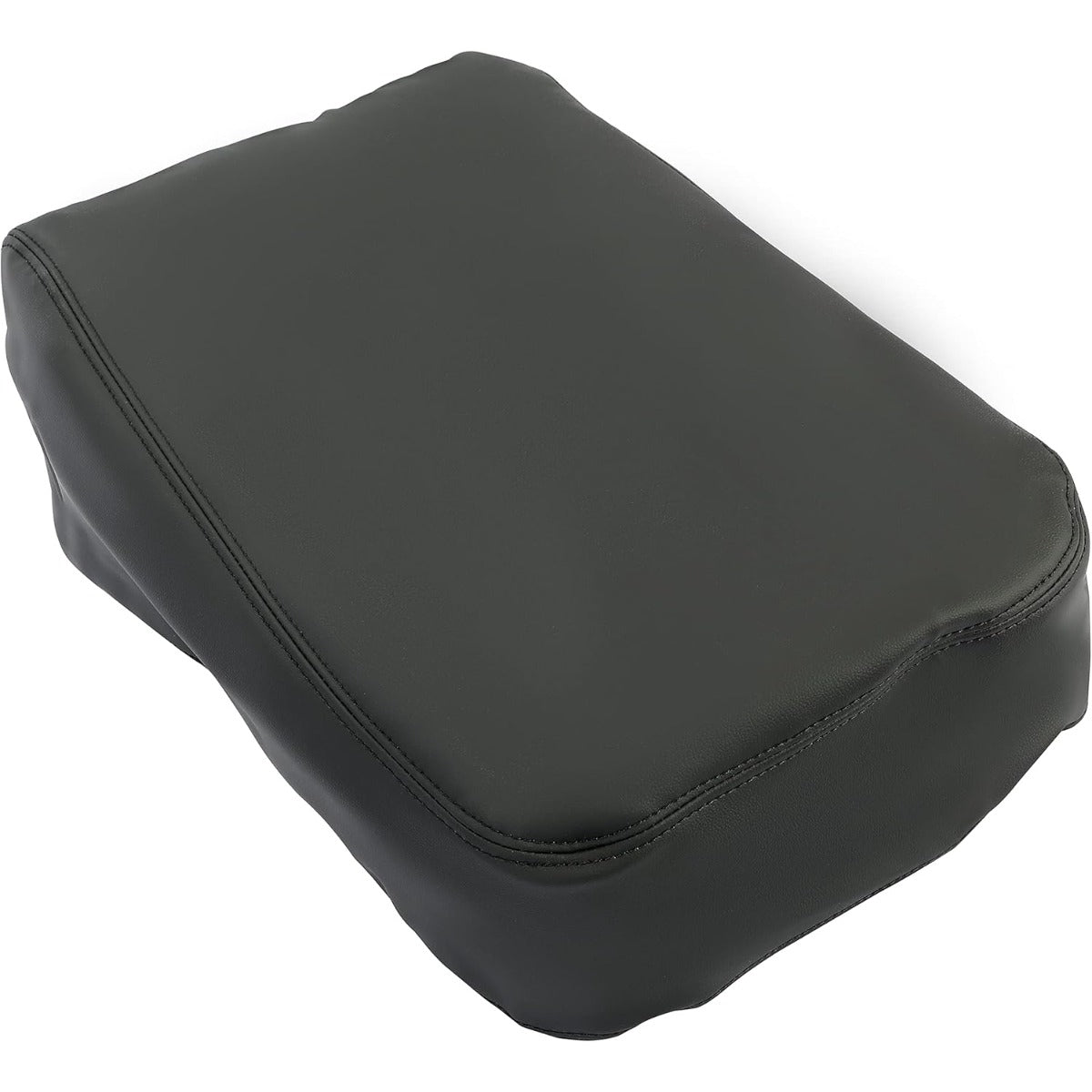 HECASA Leather Center Console Lid Armrest Cover Compatible with 2007-2014 Avalanche GMC Sierra Yukon Denali Suburban Silverado 1500 2500 3500HD Black