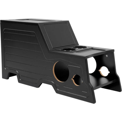 Center Console Subwoofer Box Compatible with 02-05 Dodge Ram | Crew /Single And Quad Cab MDF+Plastic(ABS) PVC Black Finish Black