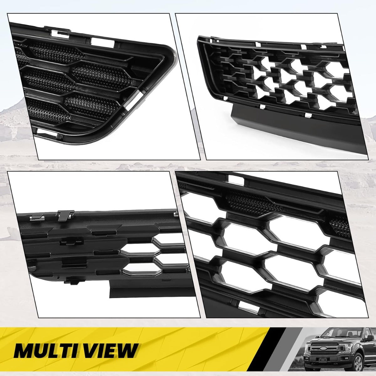 Lower Radiator Front Grille Grill Compatible with 2015-2017 Ford Mustang Replacement for FR3Z-17K945-BA FO1036168 Black