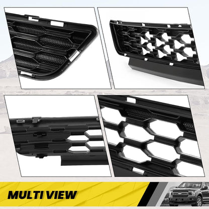 Lower Radiator Front Grille Grill Compatible with 2015-2017 Ford Mustang Replacement for FR3Z-17K945-BA FO1036168 Black