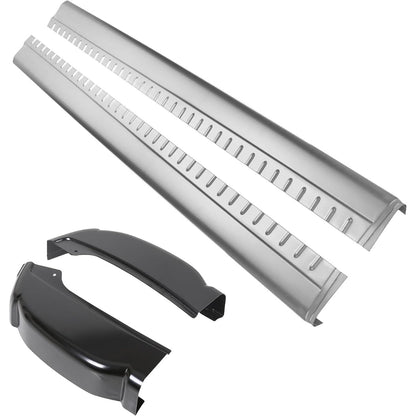 ECOTRIC Rocker Panels Cab Corners Compatible with 1999-2007 Chevy GMC | Compatible with 1999-2007 Chevy Silverado GMC Sierra 4 Door Extended Cab Trucks Lower Slip-On Metal 2 Packages