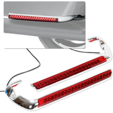 Kojem LED Side Marker Light Kit Compatible with 2014-2024 Harley Touring Road King Street Road Glide FLHR Replacement for P/N 69200722 69201599A Saddlebag Chrome Red