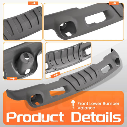 Front Lower Bumper Valance Compatible with 2003-2006 Chevy Chevrolet Suburban 1500 Tahoe Z71 w/Fog Light Hole & Tow Hook Hole Replace for GM1092209 15766483 Lower Bumper Cover Air Dam Deflector
