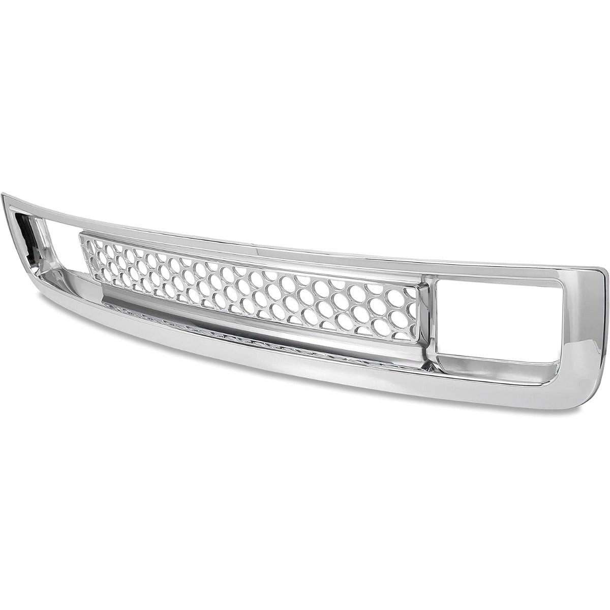 Front Bumper Lower Grille Compatible with 2007-2013 GMC Sierra 1500 Denali Replacement for GM1036131 Bumper Grill Chrome Silver