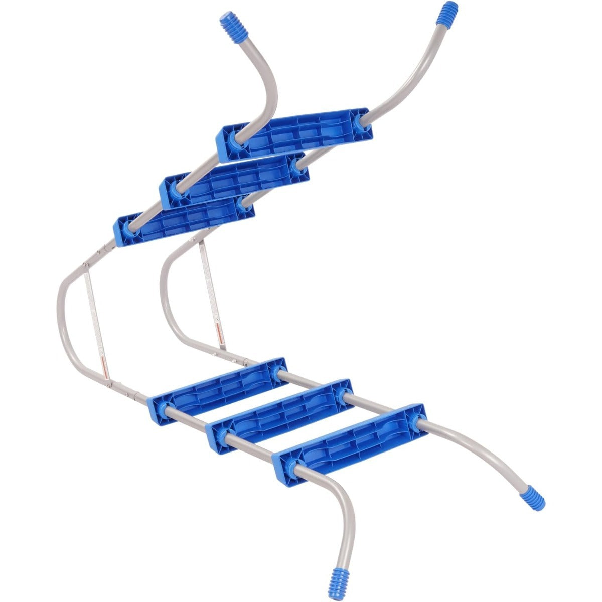 KUAFU 36 Inch Swimming Pool Ladder 52 Inch High Heavy Duty Steel Above Ground with 3 Plastic Removable Steps Non-Slip Blue Fit for Entry and Exit Outdoor Swim Pools