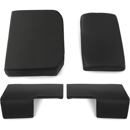Seat Set Compatible with John Deere Crawler Dozer 350 350B 350C 450 450B 450C 550 Tractor Seat Cushion Black 4 Pcs
