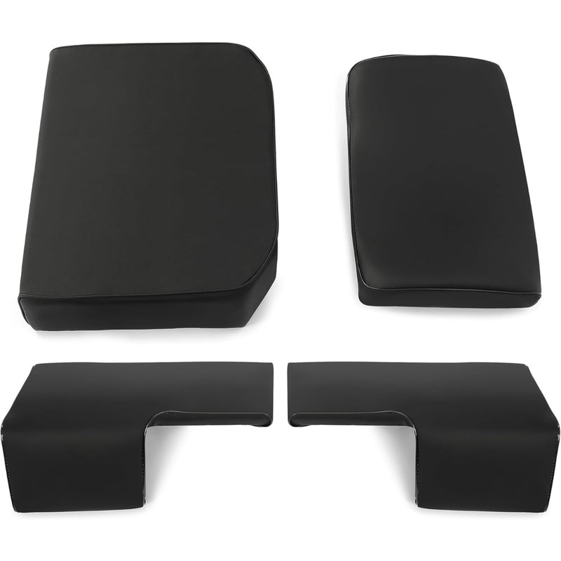 KUAFU Seat Set Compatible with John Deere Crawler Dozer 350 350B 350C 450 450B 450C 550 Tractor Seat Cushion Black 4 Pcs