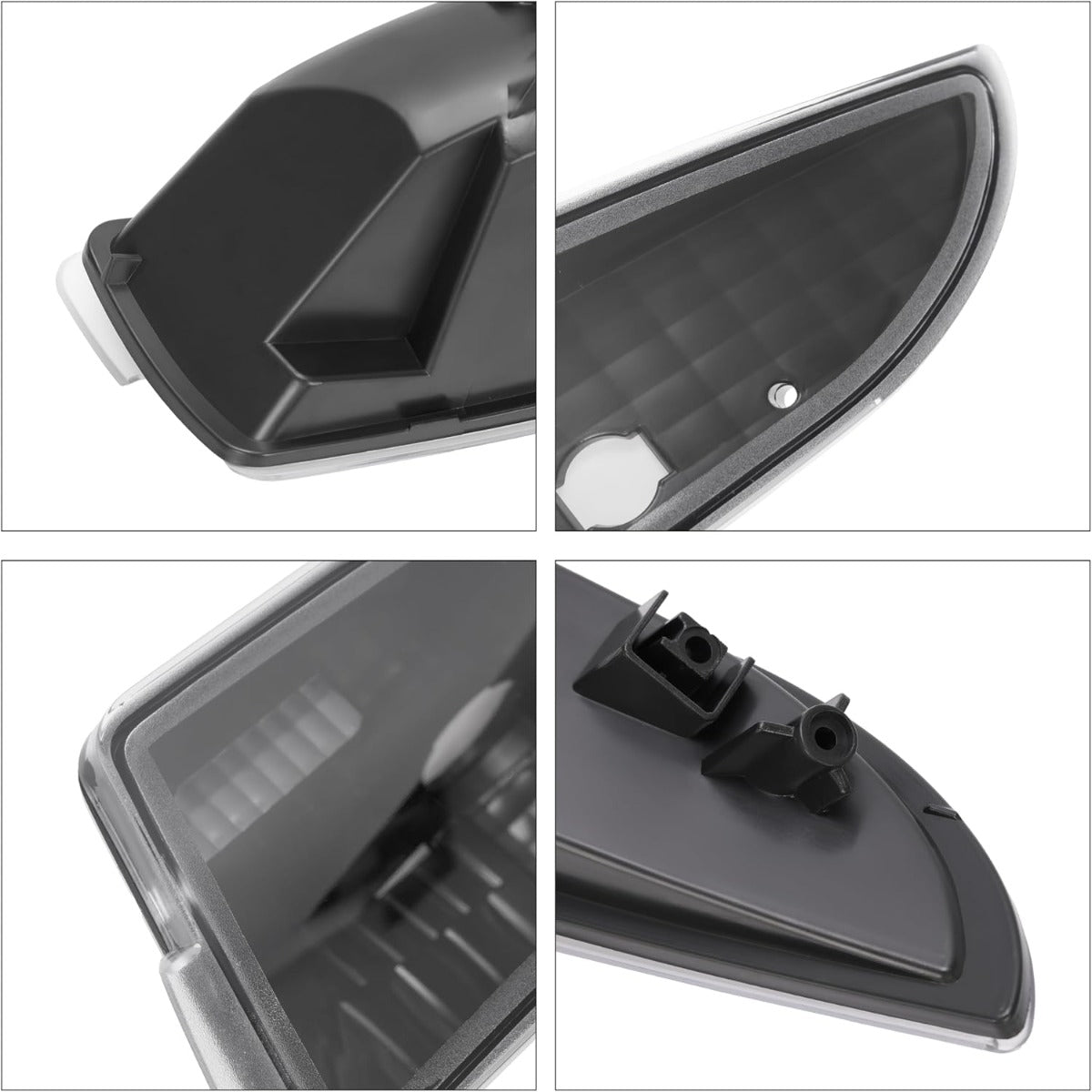 HECASA Turn Signal Light+Side Marker Light Compatible with 1993-2002 Chevrolet Chevy Camaro Driver Passenger Front Parking Signal Lamps & Rear Bumper Lamps Reflector Clear Lens + Black Housing