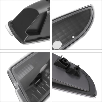 HECASA Turn Signal Light+Side Marker Light Compatible with 1993-2002 Chevrolet Chevy Camaro Driver Passenger Front Parking Signal Lamps & Rear Bumper Lamps Reflector Clear Lens + Black Housing