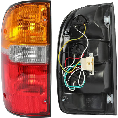 ECOTRIC Tail Light Brake Lamp Driver Left & Passenger Right Taillight W/Bulb Compatible with 1995-2000 Toyota Tacoma Halogen Rear Tailight Replacement for TO2800116 TO2801116 8156004030 8155004030