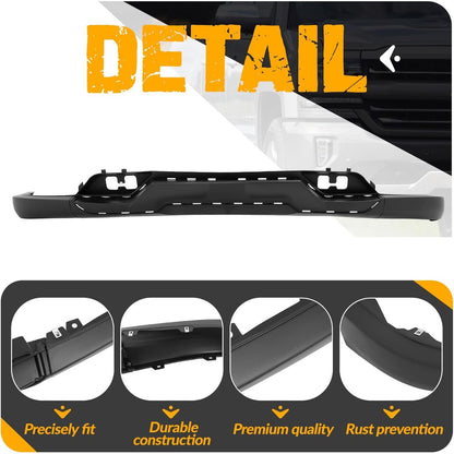KUAFU Front Lower Bumper Valance 3PCS Panel Compatible with 2016-2018 Chevy Chevrolet Silverado 1500 2019 Silverado 1500 LD Replaces 84029815 Air Dam Spoiler w/Z71 Package & Skid Plate Plastic