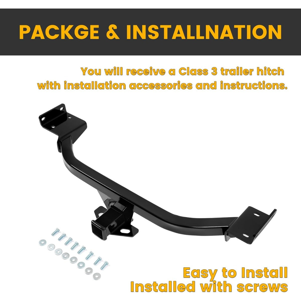 Class 3 Trailer Hitch Compatible with 2017-2022 Kia Sportage 2 Inch Towing Hitch Receiver