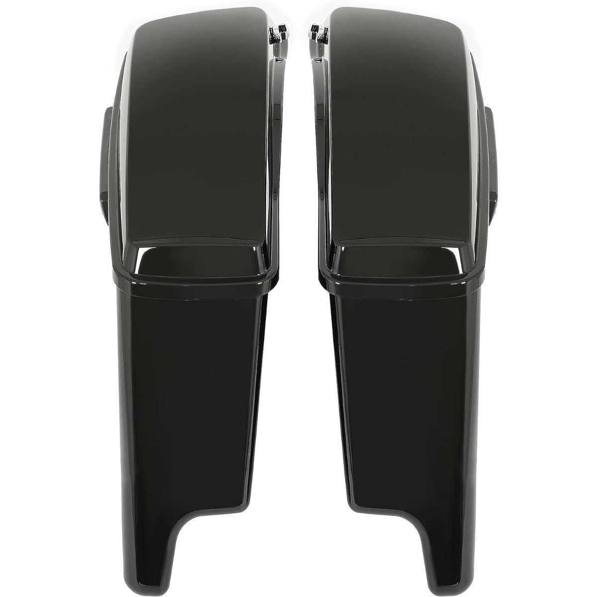 5" Stretched Extended Hard Saddle Bag W/Black Latches for 2014-2024 Harley Touring Road King Road Glide Street Glide Electra Glide Ultra Classic