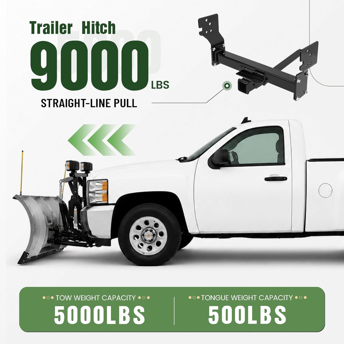 ALMULOO Mount Trailer Hitch Compatible with 2007-2013 Silverado/GMC Sierra