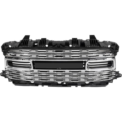 Front Grill Compatible with 2020-2024 Dodge Ram 2500/3500 Front Bumper Grille Plastic (ABS) Chrome+Painted Silvery+Black Replacement for 68516019AA