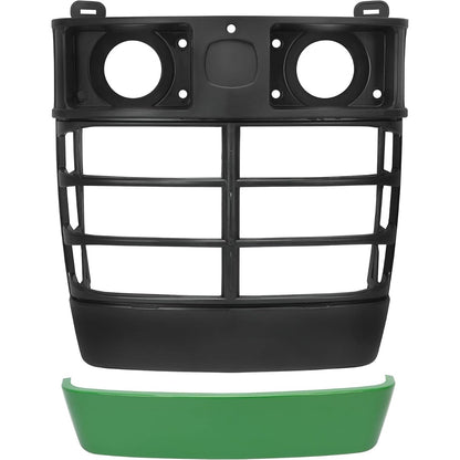 Tractor Front Grille Grill Replacement for LVA11379 Compatible with John Deere 4200 4210 4300 4310 4400 4410 4500 4510 4600 4610 4700 4710 Lawn Mower Black&Green