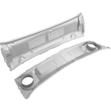 Windshield Wiper Cowl Panel Set (Upper+Lower) Compatible with 1967 1968 Ford Mustang - 2 Pcs Steel Air Inlet Cover Cowl Vent Grille Powder Coated Gray