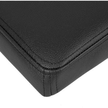 KUAFU Center Console Lid Compatible with 2007-2014 Chevy Chevrolet Silverado Avalanche Suburban Tahoe GMC Sierra Yukon Replace for 20864151 924-810 Seat Armrest Cover with Latch Plastic Leather Black