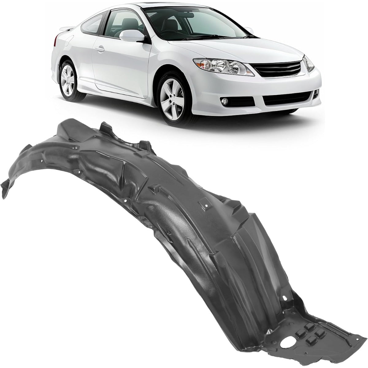 Front Fender Liner Inner Panel for 2006-2011 Honda Civic Replacement for  Wheel Liner Splash Shields Guard w/o Insulation Foam Passenger Side