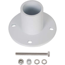 HECASA Deck Anchor Flange Cast Above Ground Pool Ladders Handrails or Slide | 1 7/8" Inch Diameter of 1.9" Aluminum White (1Pc)