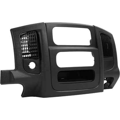 Dashboard Radio Panel Compatible with 2002-2005 Dodge Ram 1500 2500 3500 Replacement for 5GV52TRMAB ABS & PP Plastic Textured Black