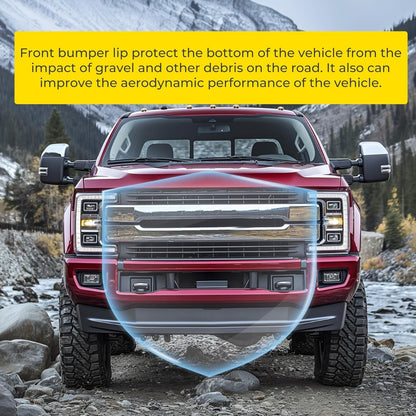 KUAFU Front Lower Bumper Valance Compatible with 2017-2019 Ford F250 F350 F450 F550 Super Duty Pickup 4-Wheel Drive Replacement for FO1095271, HC3Z17626AE Bumper Lip Air Dam Deflector PP Plastic