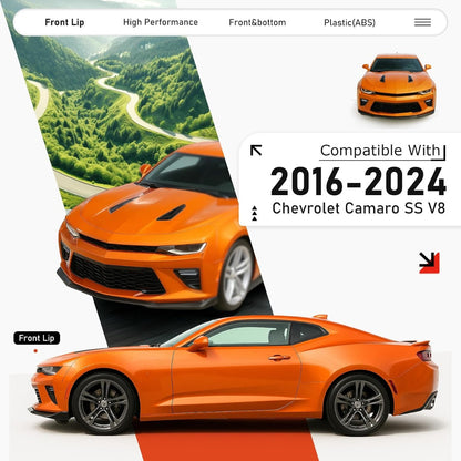 Bumper Lip Compatible with 16-24 Camaro SS V8 Trim Spoiler Splitter
