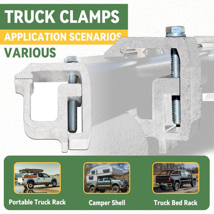 Mounting Clamps Truck Caps Camper Shell Compatible with Toyota Chevrolet Chevy Ford Dodge Ram Gmc Sierra Dakota Ram 1500 2500 3500 F150 F250 Heavy Duty Aluminum 2 Packages