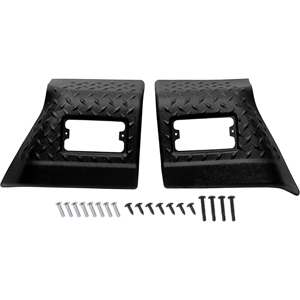 KUAFU Fender Bug Chip Guards Front Body Armor Compatible with 1997-2006 Jeep Wrangler TJ Replacement for 11650.20 Black Textured