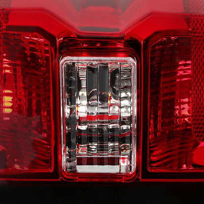 HECASA Tail Lights Assembly Compatible with 2014-2018 Chevy Chevrolet Silverado 1500/2500/3500 HD GMC Sierra 3500 HD Dually Model Replace for GM2800261 Brake Lamps Red Lens & Chrome Housing Pair