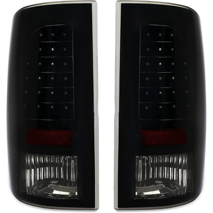 Kojem LED Tail Lights Compatible with 09-18 Dodge Ram 1500 2500 3500 Brake Rear Lamps Turn Signal Driver & Passenger Side 1 Pair Taillights Smoke Lens