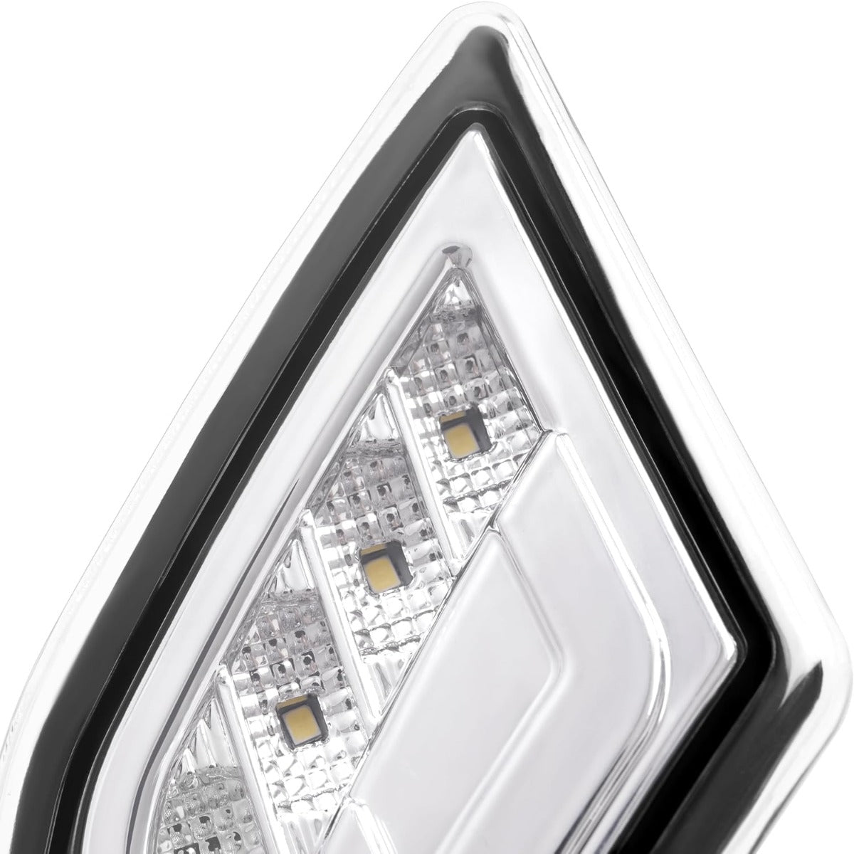 HECASA Pair LED Side Marker Lights Compatible with 2008-2011 Mercedes-Benz C300 C350 C63 AMG 4 Door Sedan Models Side Marker Lamps Replacement for MB2554100 MB2555100 LH&RH Clear Lens Chrome Housing