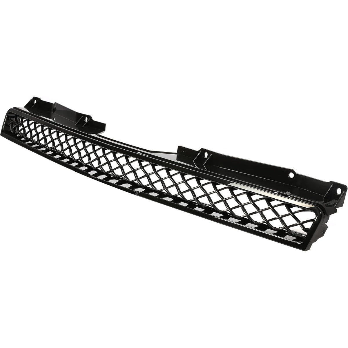 Upper & Lower Mesh Grille Compatible with 2007-2014 Chevy Chevrolet Avalanche Tahoe Suburban 1500 2500 Replacement for GM1200591 GM1200596 GM1200563 GM1200590 GM1200609 - Painted Black