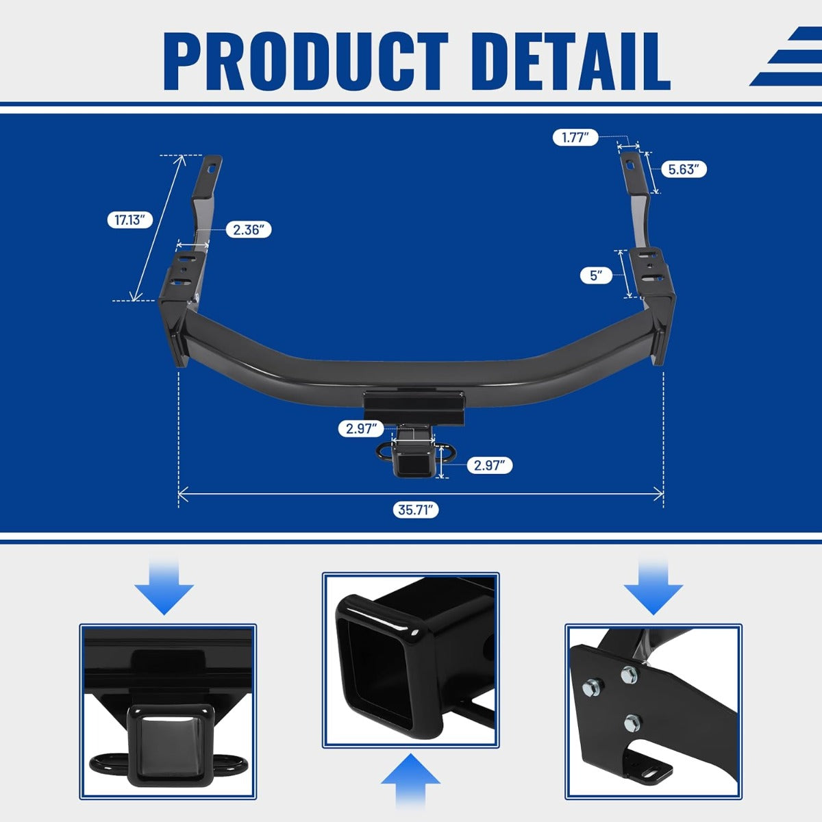 KUAFU Class 4 Trailer Hitch Compatible with 97-16 F250 F350 F450 97-04 F150