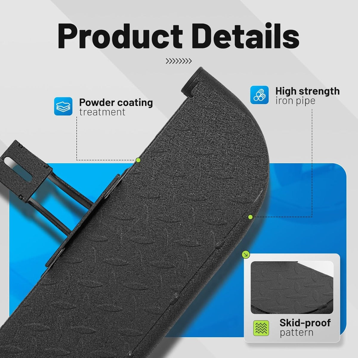 Rugged Steps Compatible with 2007-2018 Jeep Wrangler JK