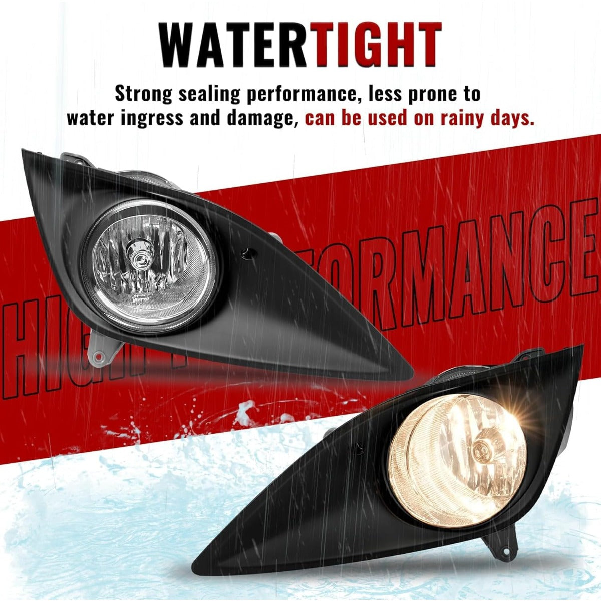 HECASA 2Pcs Fog Lights w/Bezel Compatible with 2013-2017 Hyundai Veloster Turbo Front Bumper Clear Lens Fog Lamp Black Bezel Replacement for HY2593153 HY2592153 HY1038140 HY1039140 Left & Right Side