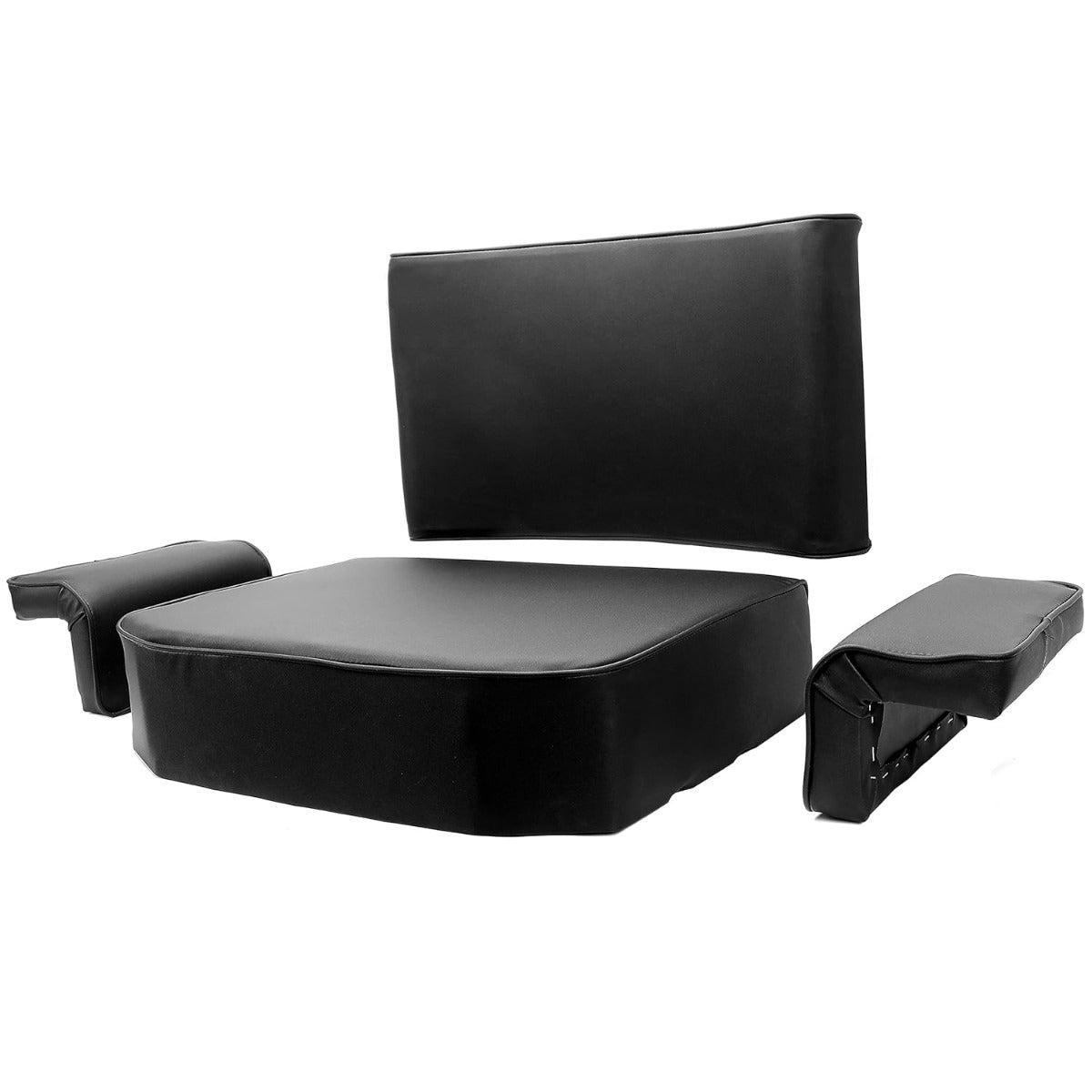 Seat Cushion & Armrest Kit Compatible with John Deere Crawler Dozer 420 430 440 1010 2010 Seat Back Seat Bottom and Pair Arm Rest
