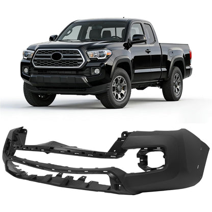 ALMULOO Front Bumper Cover Fascia Compatible with 2016-2023 Toyota Tacoma w/Fender Flare Holes Replacement for TO1000414