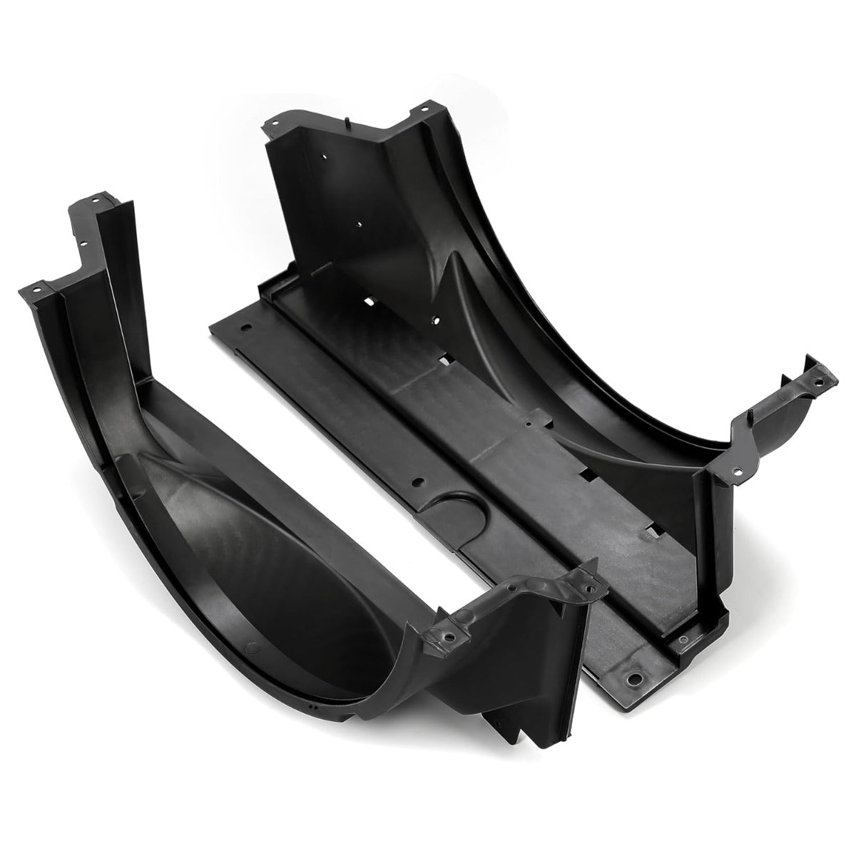 Fan Shroud Compatible with 1988-1999 Chevy Chevrolet GMC Sierra C/K 1500 2500 3500 Series Replacement for 15739589 GM3110116 15696691 GM3110117 Front Upper & Lower Radiator Fan Shroud Black LYAP-939-1