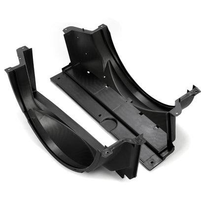 Fan Shroud Compatible with 1988-1999 Chevy Chevrolet GMC Sierra C/K 1500 2500 3500 Series Replacement for 15739589 GM3110116 15696691 GM3110117 Front Upper & Lower Radiator Fan Shroud Black LYAP-939-1