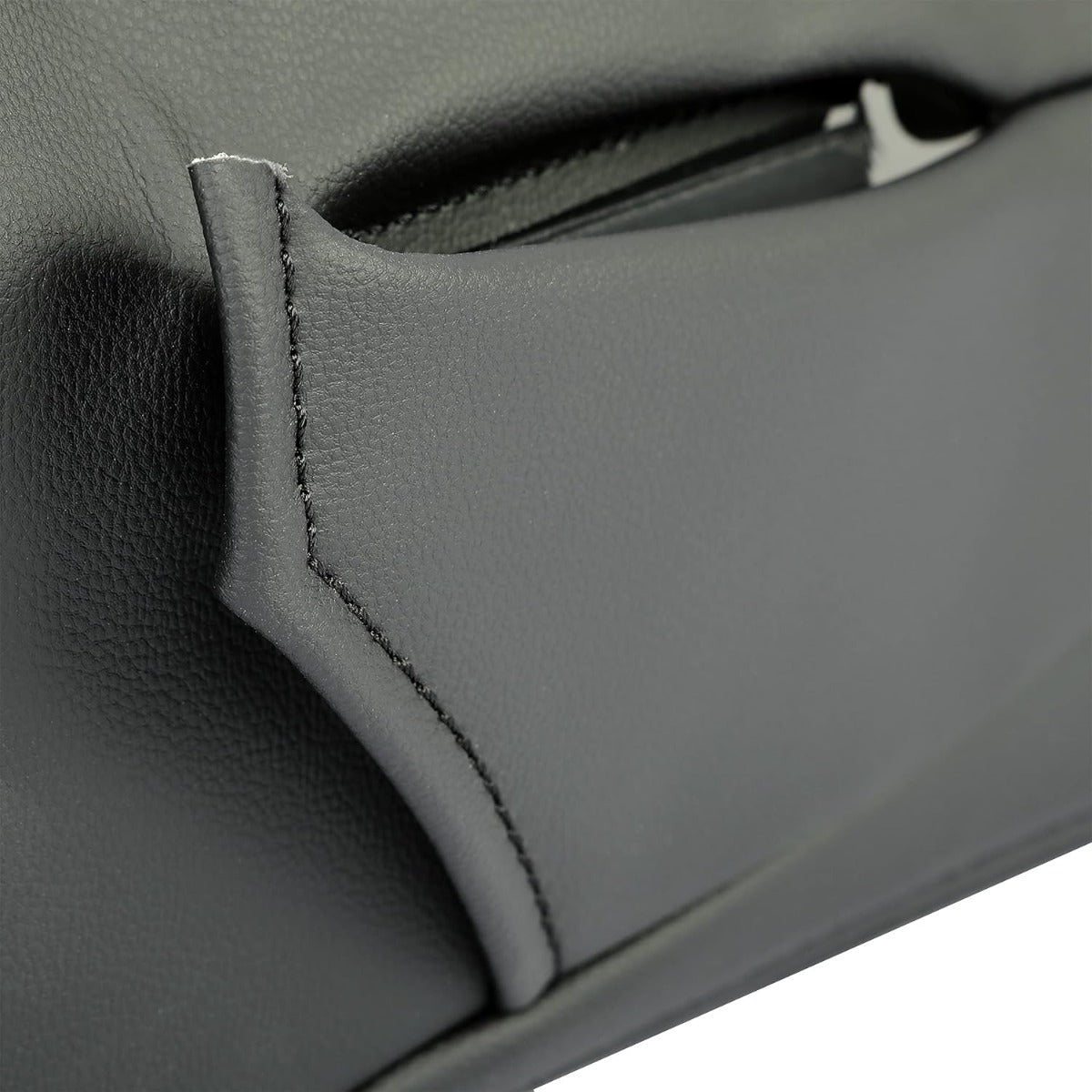 HECASA Leather Center Console Lid Armrest Cover Compatible with 2007-2014 Avalanche GMC Sierra Yukon Denali Suburban Silverado 1500 2500 3500HD Black