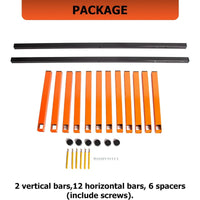 Load image into Gallery viewer, Lumber Rack Wall Mount Wood Organizer Lumber Organizer - Heavy Duty Metal 6 Levels Shelf Lumber Storage Rack Max 600 Lbs (1 Pack), Indoor &amp; Outdoor Use - Orange LYA-077

