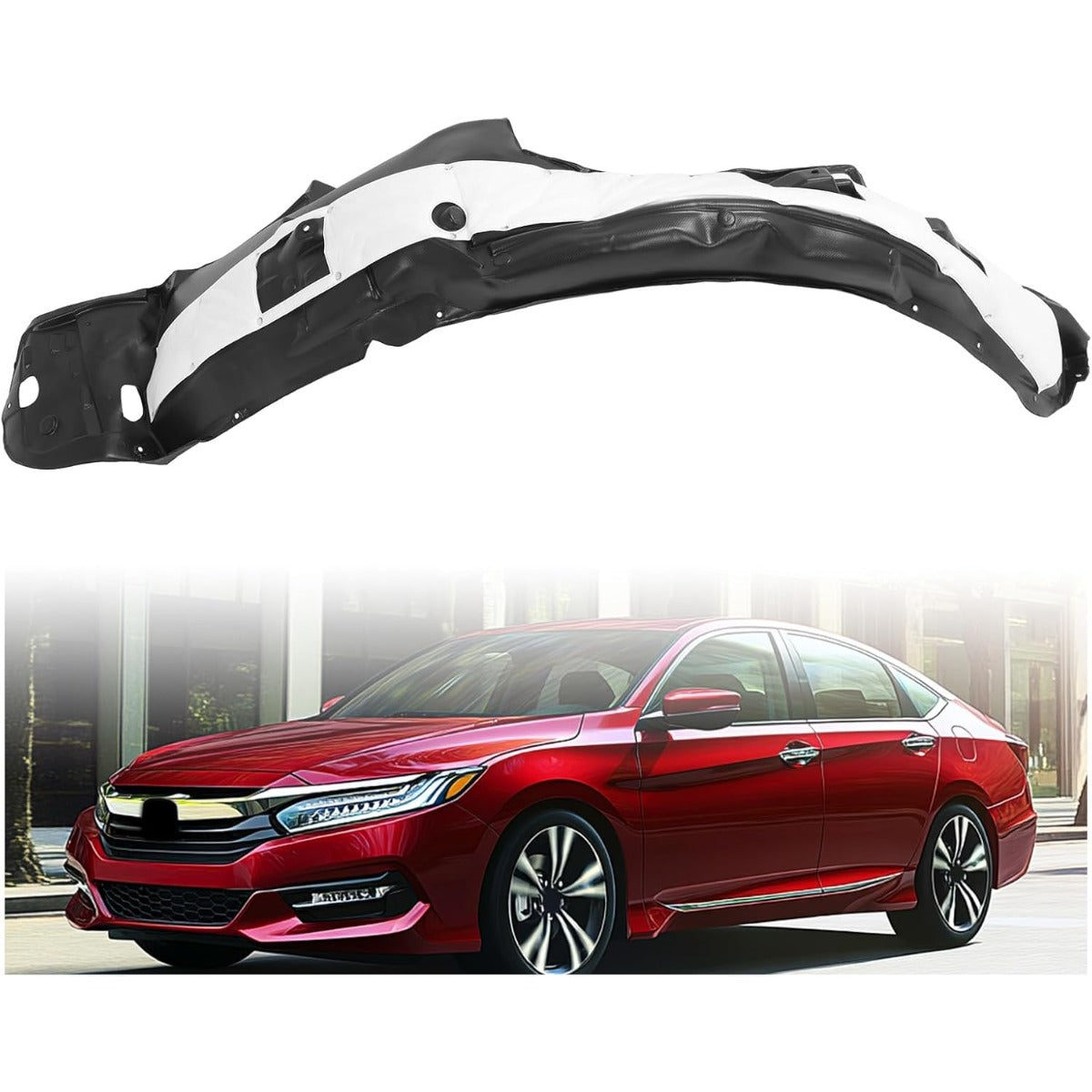 Front Inner Fender Liner for  2016-2017 Honda Accord Sedan Replacement for  Wheel Liner Splash Shield Splash Guard Passenger Side
