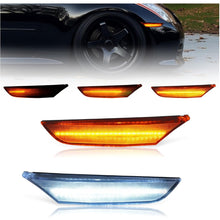 HECASA Front Side Marker Light Compatible with 2001-2006 Infiniti G35 Sedan Base & Nissan Skyline V35 Sedan LED Sequential Dynamic Turn Signal Parking Lamp Clear Lens