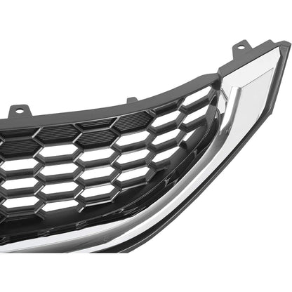 Front Grill Compatible with 2013 2014 2015 Honda Civic Sedan HO1200216 HO1202109 71121TR3A01 71122TR3A01 Front Bumper Hood Grille W/Chrome Molding