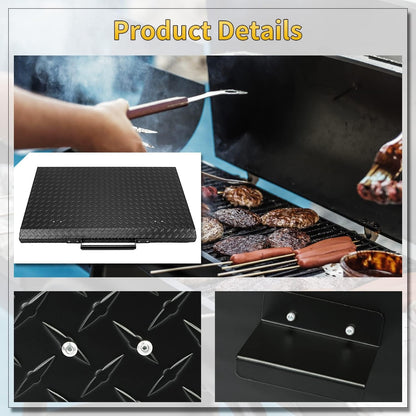 HECASA Black Outdoor 36" Griddle Grill Hard Cover Lid with Handle Waterproof Aluminum Compatible with Blackstone & More
