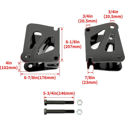 KUAFU 5" Snow Plow Drop Brackets Compatible with Western SnowEx Ultramount