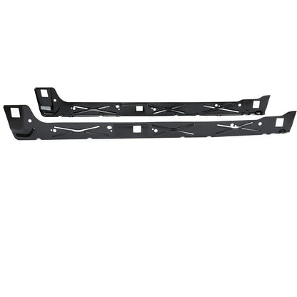 ALMULOO Pair Inner Rocker Panel Compatible with 1999-2018 Chevy Silverado & GMC Sierra Extended Cab Steel Electrophoresis Black Left + Right Side
